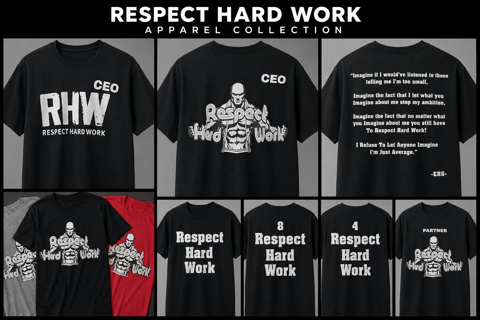 Respect Hard Work apparel collection